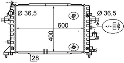 Radiator, engine cooling MAHLE CR 1858 000S