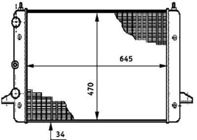 Radiator, engine cooling MAHLE CR 639 000S