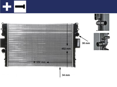 Radiator, engine cooling MAHLE CR 1551 000S