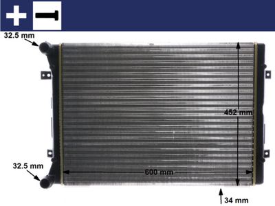 Radiator, engine cooling MAHLE CR 2038 000S