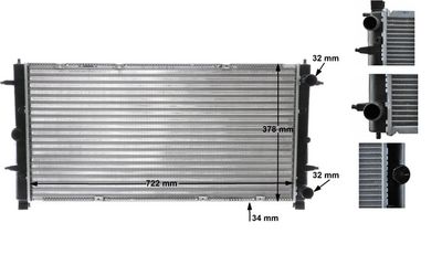 Radiator, engine cooling MAHLE CR 398 000S