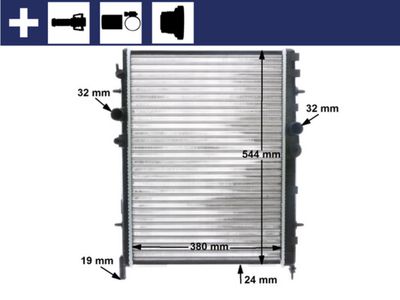 Radiator, engine cooling MAHLE CR 515 000S