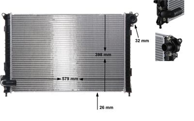 Radiator, engine cooling MAHLE CR 983 000S