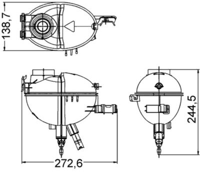 Expansion Tank, coolant MAHLE CRT 209 000S