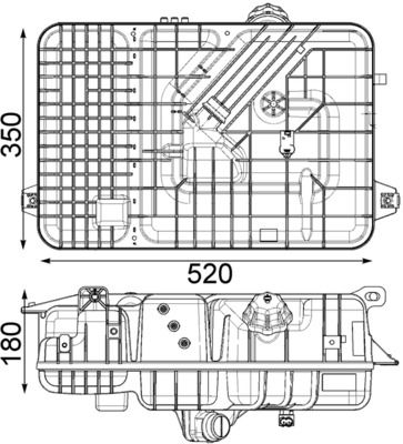 Expansion Tank, coolant MAHLE CRT 236 000P