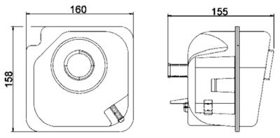 Expansion Tank, coolant MAHLE CRT 28 000S