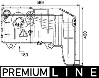 Expansion Tank, coolant MAHLE CRT 55 000P