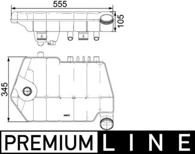 Expansion Tank, coolant MAHLE CRT 66 000P