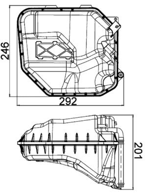 Expansion Tank, coolant MAHLE CRT 9 000S