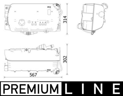 Expansion Tank, coolant MAHLE CRT 97 000P