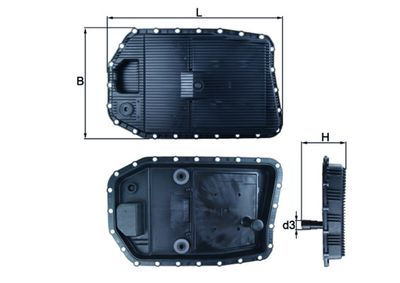 Oil Sump, automatic transmission MAHLE HX 154