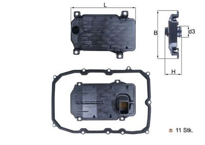 Hydraulic Filter, automatic transmission MAHLE HX 187KIT