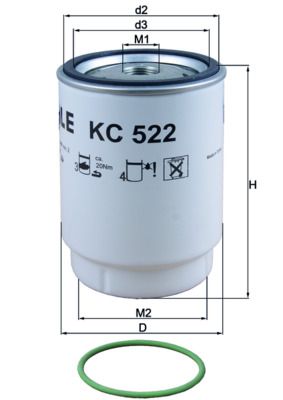 Fuel Filter MAHLE KC 522D