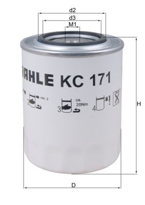 Fuel Filter MAHLE KC 171