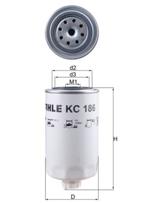 Fuel Filter MAHLE KC 186