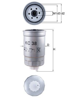 Fuel Filter MAHLE KC 38