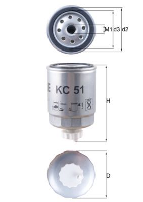 Fuel Filter MAHLE KC 51