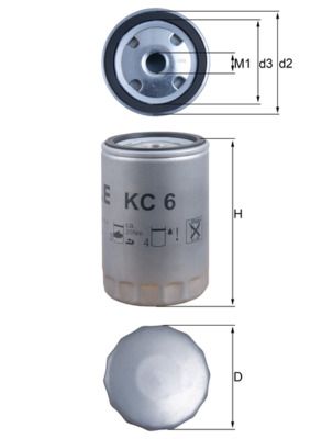 Fuel Filter MAHLE KC 6