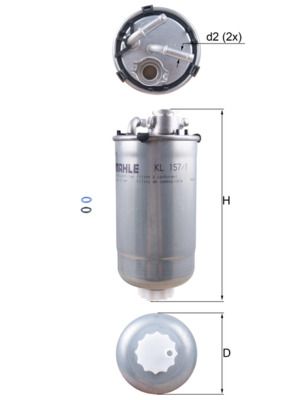 MAHLE KL 157/1D Fuel Filter