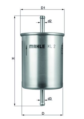 MAHLE KL 2 Fuel Filter