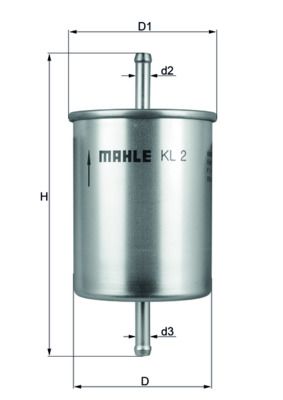 Fuel Filter MAHLE KL 2