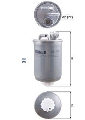 MAHLE KL 476D Fuel Filter