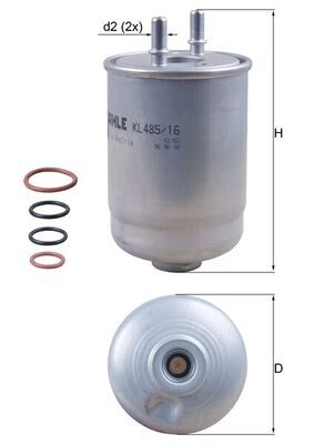 Fuel Filter MAHLE KL 485/16D