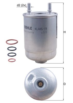 Fuel Filter MAHLE KL 485/19D