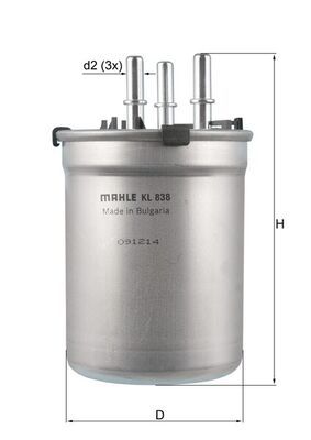 MAHLE KL 838 Fuel Filter