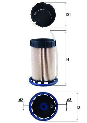 Fuel Filter MAHLE KX 492