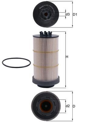 MAHLE KX 80/1D Fuel Filter