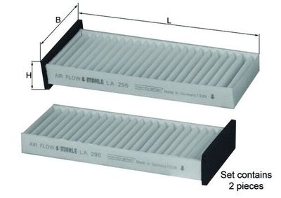 Filter, cabin air MAHLE LA 296/S