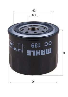 MAHLE OC 139 Oil Filter