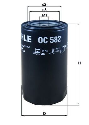 Oil Filter MAHLE OC 582