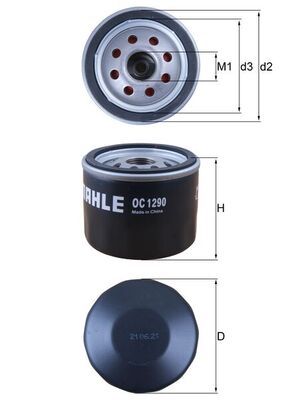 Oil Filter MAHLE OC 1290