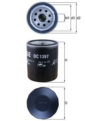 Oil Filter MAHLE OC 1397