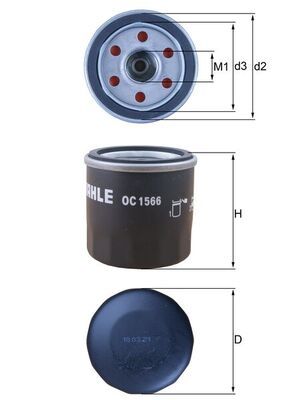 MAHLE OC 1566 Oil Filter