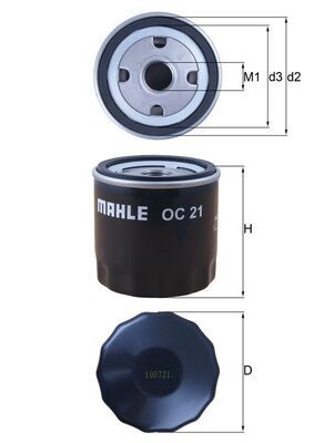 Oil Filter MAHLE OC 21