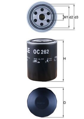 MAHLE OC 262 Oil Filter