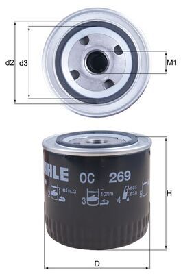 Oil Filter MAHLE OC 269