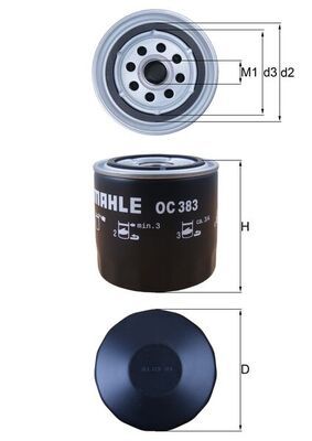 Oil Filter MAHLE OC 383