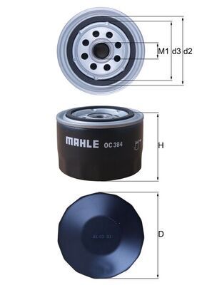 Oil Filter MAHLE OC 384