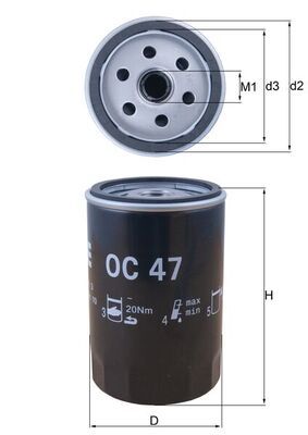 MAHLE OC 47 Oil Filter