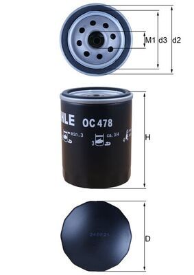 MAHLE OC 478 Oil Filter