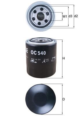 Oil Filter MAHLE OC 540
