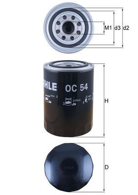 Oil Filter MAHLE OC 54