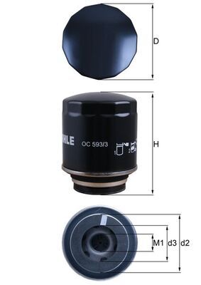 MAHLE OC 593/3 Oil Filter