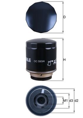 MAHLE OC 593/4 Oil Filter