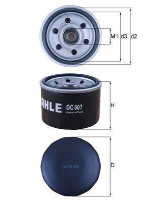 Oil Filter MAHLE OC 607