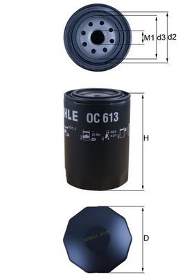 Oil Filter MAHLE OC 613